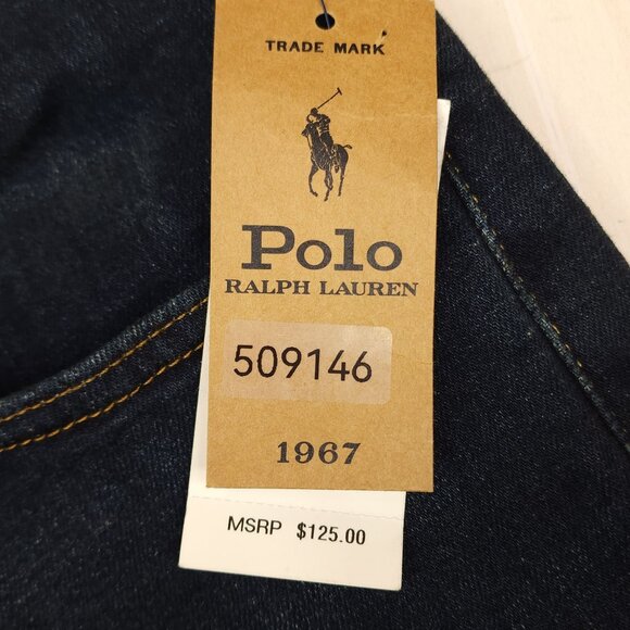 Polo Ralph Lauren Men Prospect Straight Jeans 40T 36 Low Stretch Rope Dyed Denim - Picture 4 of 15